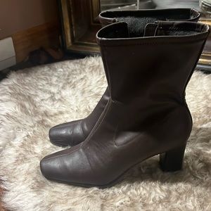Brown Heel Boots Aerosoles Size 9.5